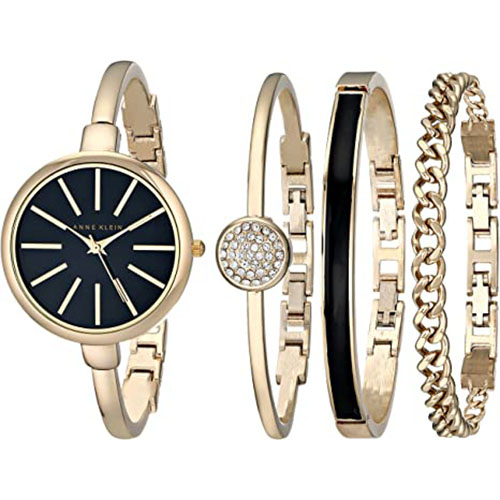 Anne Klein Women’s Bangle Watch and Bracelet Set, AK/1470