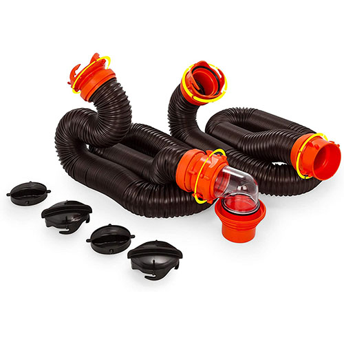 Camco 20′ (39742) RhinoFLEX 20-Foot RV Sewer Hose Kit