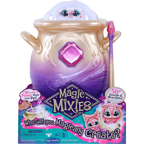 Magic Mixies Magical Misting Cauldron with Interactive 8 inch Pink Plush Toy and 50+ Sounds and Reactions