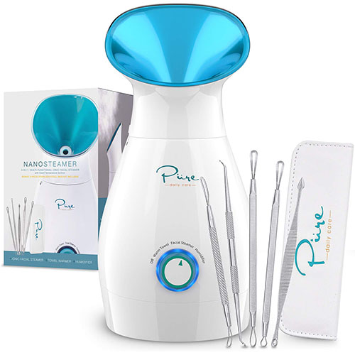 NanoSteamer Large 3-in-1 Nano Ionic Facial Steamer with Precise Temp Control