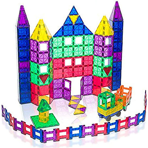 Playmags 150-Piece Magnetic Tiles Building Set