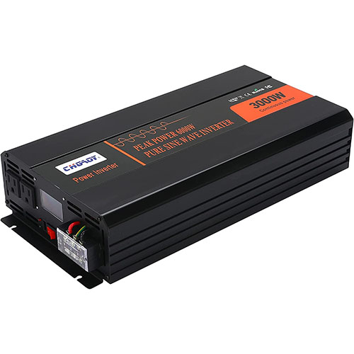 Power Inverter,3000W Pure Sine Wave Inverter DC 12V to AC 120V Car Inverter with LCD Digital