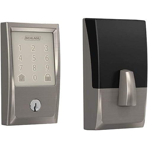 Schlage Encode Smart Wi-Fi Deadbolt with Century Trim in Satin Nickel