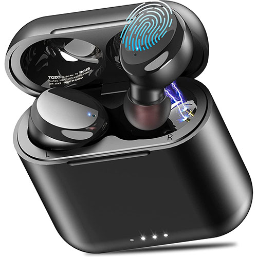 TOZO T6 True Wireless Earbuds Bluetooth 5.3 Headphones Touch Control with Wireless Charging